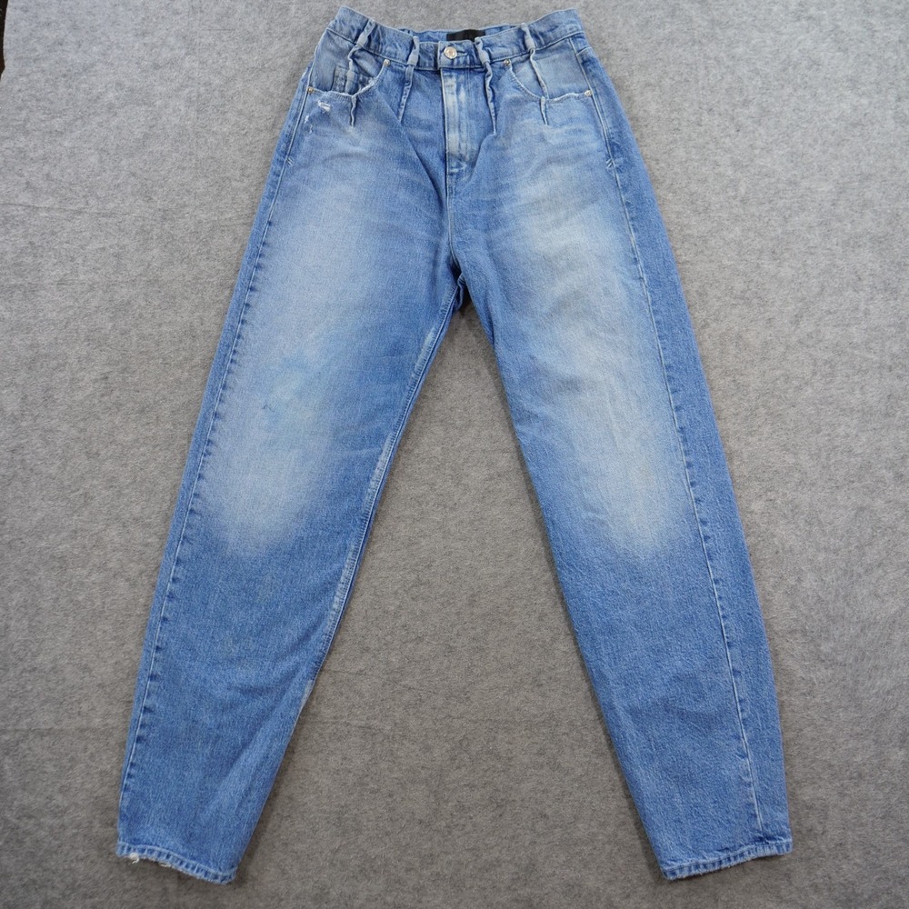 RtA Jeans Womens 27 Blue High Rise Pleated Paperbag Waist Denim Pants